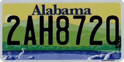 AL license plate 2AH8720
