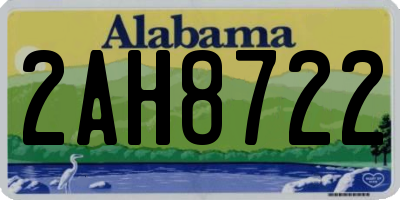 AL license plate 2AH8722