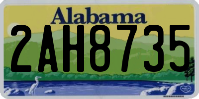 AL license plate 2AH8735
