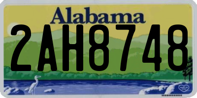 AL license plate 2AH8748