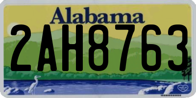 AL license plate 2AH8763