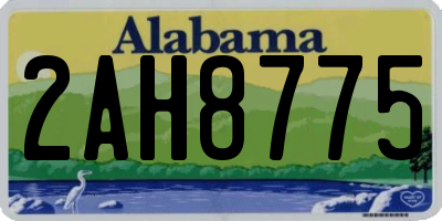 AL license plate 2AH8775