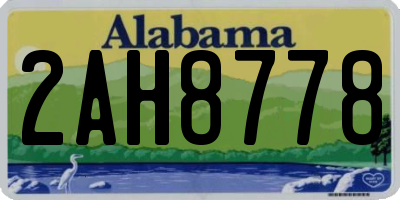 AL license plate 2AH8778