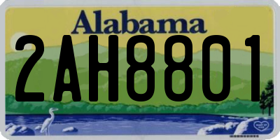AL license plate 2AH8801