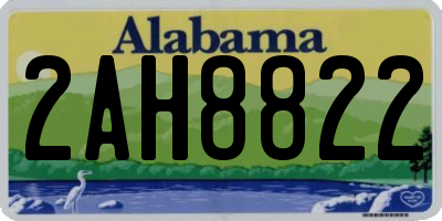 AL license plate 2AH8822