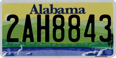 AL license plate 2AH8843