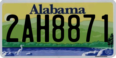 AL license plate 2AH8871