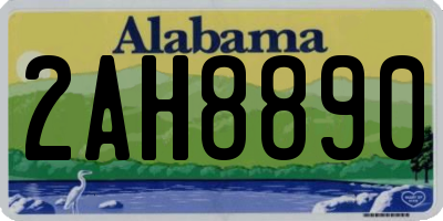 AL license plate 2AH8890