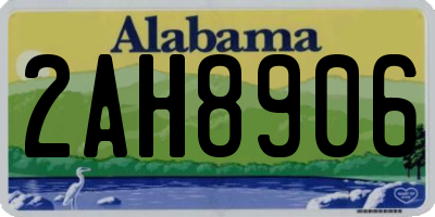 AL license plate 2AH8906