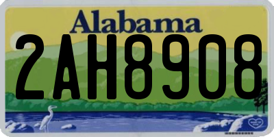 AL license plate 2AH8908