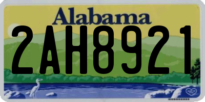 AL license plate 2AH8921