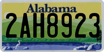 AL license plate 2AH8923