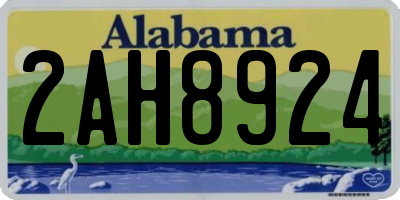 AL license plate 2AH8924