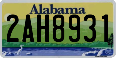 AL license plate 2AH8931
