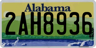 AL license plate 2AH8936