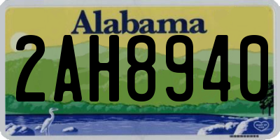 AL license plate 2AH8940