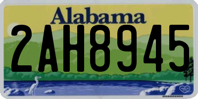 AL license plate 2AH8945