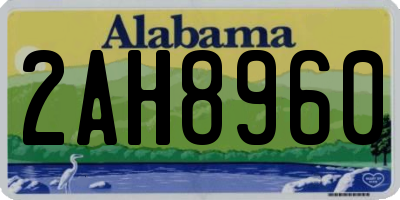 AL license plate 2AH8960