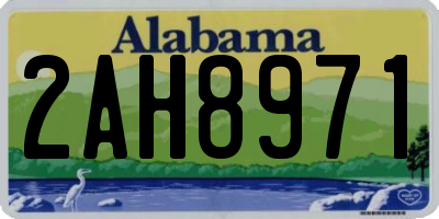 AL license plate 2AH8971