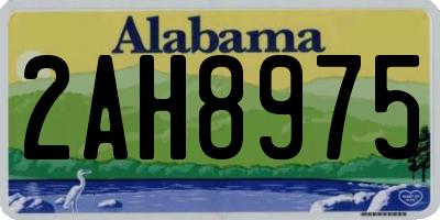 AL license plate 2AH8975