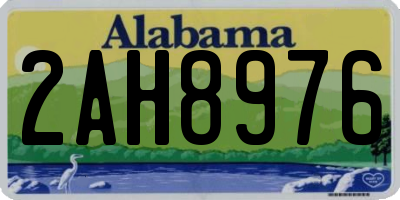 AL license plate 2AH8976