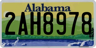 AL license plate 2AH8978