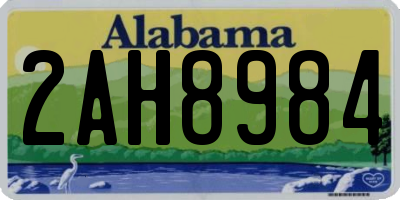 AL license plate 2AH8984