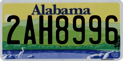 AL license plate 2AH8996