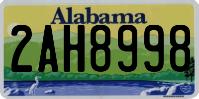 AL license plate 2AH8998