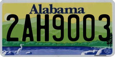 AL license plate 2AH9003