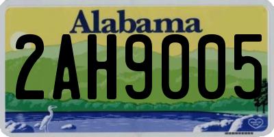 AL license plate 2AH9005