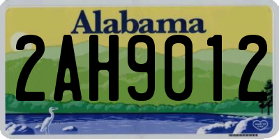 AL license plate 2AH9012
