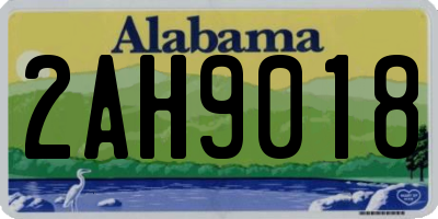 AL license plate 2AH9018