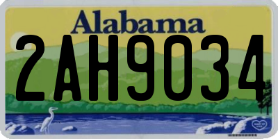 AL license plate 2AH9034