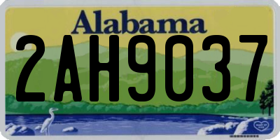 AL license plate 2AH9037