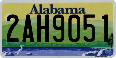 AL license plate 2AH9051