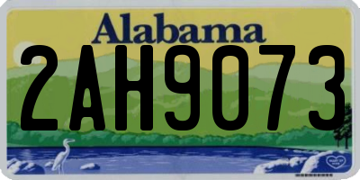 AL license plate 2AH9073