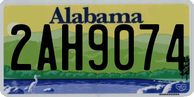 AL license plate 2AH9074