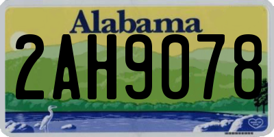 AL license plate 2AH9078