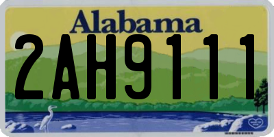 AL license plate 2AH9111