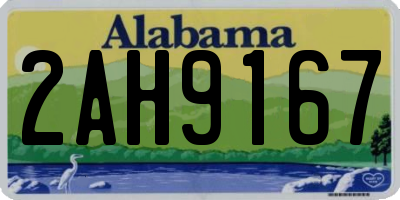 AL license plate 2AH9167