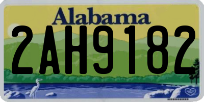AL license plate 2AH9182