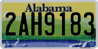 AL license plate 2AH9183