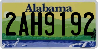 AL license plate 2AH9192