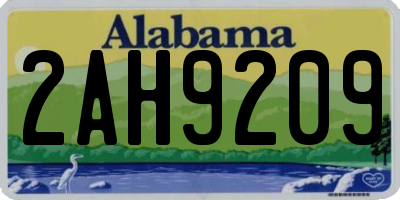 AL license plate 2AH9209