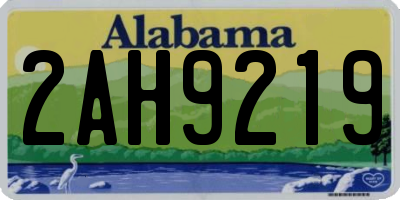 AL license plate 2AH9219