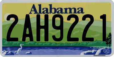 AL license plate 2AH9221