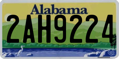 AL license plate 2AH9224