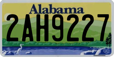AL license plate 2AH9227