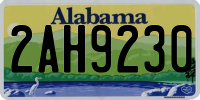 AL license plate 2AH9230